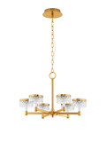 Nova Luce LED Pendelleuchte Bion 38W warmweiss 3000K Messinggold Metall Ø70cm 9186944