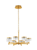 Nova Luce LED Pendelleuchte Bion 48W warmweiss 3000K Messinggold Metall Ø80cm 9186945