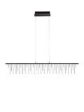 Nova Luce LED Pendelleuchte Stellar dimmbar 17W warmweiss 3000K Schwarz Chrom Aluminium 120x8cm 9186973