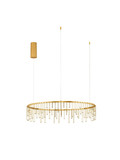 Nova Luce LED Pendelleuchte Stellar dimmbar 30W warmweiss 3000K Gold Aluminium Kupfer Ø80cm 9186976