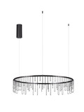 Nova Luce LED Pendelleuchte Stellar dimmbar 30W warmweiss 3000K Schwarz Chrom Aluminium Ø80cm 9186977