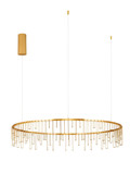 Nova Luce LED Pendelleuchte Stellar dimmbar 36W warmweiss 3000K Gold Aluminium Kupfer Ø100cm 9186978