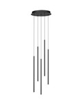 Nova Luce LED Pendelleuchte Stilvi 15W warmweiss 3000K Schwarz Aluminium Ø35,5cm 9232152