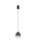 Nova Luce LED Pendelleuchte Kita 6W warmweiss 3000K Schwarz Glas Metall Ø10cm 9236206