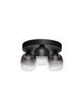 Nova Luce LED Deckenleuchte Kita dimmbar 16W warmweiss 3000K Schwarz Glas Metall Ø36cm 9236209