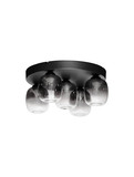 Nova Luce LED Deckenleuchte Kita dimmbar 28W warmweiss 3000K Schwarz Glas Metall Ø45cm 9236210