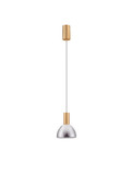 Nova Luce LED Pendelleuchte Voi 8W warmweiss 3000K Schwarz Messinggold Glas Metall Ø17cm 9236304