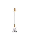Nova Luce LED Pendelleuchte Voi dimmbar 8W warmweiss 3000K Schwarz Messinggold Glas Metall Ø16cm 9236305