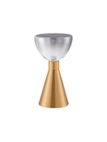 Nova Luce LED Tischleuchte Voi 8W warmweiss 3000K Schwarz Messinggold Glas Metall Ø17cm 9236312