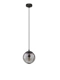 Nova Luce Pendelleuchte Abbacus E27 Schwarz Glas Metall Ø17cm 9236316