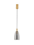 Nova Luce LED Pendelleuchte Imatia 7W warmweiss 3000K Messinggold Rauchschwarz Glas Metall Ø14cm 9236392