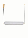 Nova Luce LED Pendelleuchte Klelia dimmbar 40W warmweiss 3000K Messinggold Metall 97x15cm 9236396