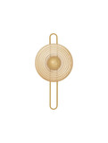 Nova Luce LED Wandleuchte Nous 8W warmweiss 3000K Messinggold Bernstein Glas Metall Ø30cm 9236397