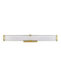 Nova Luce LED Wandleuchte Hedula 23W warmweiss 3000K IP44 Gold Glas Metall 63x12cm 9236401