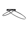 Nova Luce LED Deckenleuchte Kiklos dimmbar 42W warmweiss 3000K Schwarz Stahl Aluminium 72x59cm 9248171