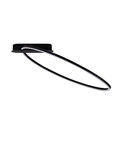 Nova Luce LED Deckenleuchte Kiklos dimmbar 30W warmweiss 3000K Schwarz Stahl Aluminium 64x60cm 9248174