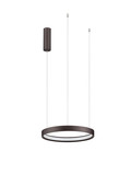 Nova Luce LED Pendelleuchte Perrine dimmbar 22W warmweiss 3000K Kaffeebraun Aluminium Ø40cm 9345647