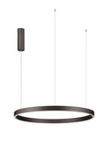 Nova Luce LED Pendelleuchte Elowen dimmbar 77W warmweiss 3000K Kaffeebraun Aluminium Ø80cm 9345650