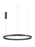 Nova Luce LED Pendelleuchte Elowen dimmbar 106W warmweiss 3000K Kaffeebraun Aluminium Ø100cm 9345651