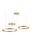 Nova Luce LED Pendelleuchte Elowen dimmbar 181W warmweiss 3000K Gold Aluminium 148x106cm 9345653