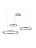 Nova Luce LED Pendelleuchte Elowen dimmbar 181W warmweiss 3000K Silber Aluminium 148x106cm 9345654