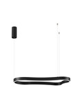 Nova Luce LED Pendelleuchte Dussa dimmbar 52W warmweiss 3000K Schwarz Aluminium 90x45cm 9345691
