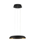 Nova Luce LED Pendelleuchte Epos dimmbar 24W CCT warm-/neutralweiss 2700/3000/4000K Schwarz Gold Aluminium Ø40cm 9345712