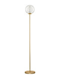 Nova Luce LED Stehleuchte Galeo 7W warmweiss 3000K Gold Glas Metall 162cm 9416943