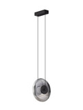 Nova Luce LED Pendelleuchte Ballet dimmbar 8W warmweiss 3000K Schwarz Rauchgrau Glas Metall Ø26cm 9416944