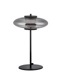 Nova Luce LED Tischleuchte Ballet 8W warmweiss 3000K Schwarz Rauchgrau Glas Metall Ø26cm 9416948