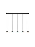 Nova Luce LED Pendelleuchte Morphi dimmbar 25W warmweiss 3000K Schwarz Gold Metall 132x20cm 9416952