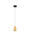 Nova Luce LED Pendelleuchte Alish 8W warmweiss 3000K Messinggold Schwarz Champagner Glas Metall Ø12cm 9416966