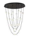 Nova Luce LED Pendelleuchte Alcinoe dimmbar 102W warmweiss 3000K Schwarz Gold Aluminium Ø84cm 9511019