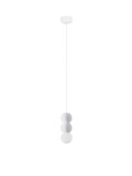 Nova Luce Pendelleuchte Zero 3-flammig 3xG9 Weiß Opal Glas Gips Ø8cm 9577020