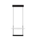 Nova Luce LED Pendelleuchte Diona dimmbar 29W warmweiss 2700K Schwarz Weiß Aluminium 40x40cm 9580571