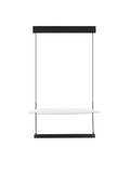 Nova Luce LED Pendelleuchte Diona dimmbar 40W warmweiss 2700K Schwarz Weiß Aluminium 60x60cm 9580572