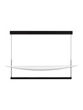 Nova Luce LED Pendelleuchte Diona dimmbar 81W warmweiss 2700K Schwarz Weiß Aluminium 120x30cm 9580577
