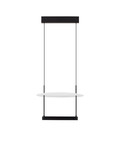 Nova Luce LED Pendelleuchte Diona dimmbar 29W warmweiss 3000K Schwarz Weiß Aluminium 40x40cm 9580671