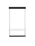 Nova Luce LED Pendelleuchte Diona dimmbar 40W warmweiss 3000K Schwarz Weiß Aluminium 60x60cm 9580672