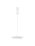 Nova Luce LED Pendelleuchte Olos dimmbar 21W warmweiss 3000K Weiß Chrom Glas Aluminium Ø35cm 9580700