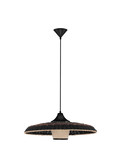 Nova Luce Pendelleuchte Capa E27 Natur Schwarz Braun Rattan Ø60cm 9586519