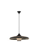 Nova Luce Pendelleuchte Capa E27 Natur Schwarz Rattan Ø60cm 9586520