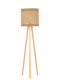 Nova Luce Stehleuchte Plette E27 Natur Schwarz Holz Rattan 165cm 9586528