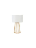 Nova Luce Tischleuchte Lois E27 Natur Textil Bambus Ø30cm 9586533