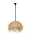 Nova Luce Pendelleuchte Jaunet E27 Natur Schwarz Rattan Ø65cm 9586535