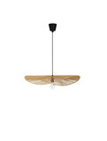 Nova Luce Pendelleuchte Siara E27 Natur Schwarz Rattan 60x59,5cm 9586536