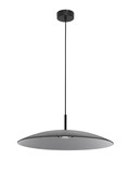 Nova Luce LED Pendelleuchte Polifemo 17W Rauchgrau Schwarz Glas Metall Ø60cm 9620140
