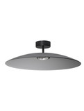Nova Luce LED Deckenleuchte Polifemo 17W warmweiss 3000K Rauchgrau Schwarz Glas Metall Ø60cm 9620142