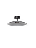 Nova Luce LED Deckenleuchte Polifemo 12W warmweiss 3000K Schwarz Rauchgrau Glas Metall Ø40cm 9620146