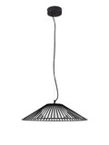 Nova Luce LED Pendelleuchte Brume 13W warmweiss 3000K Schwarz Opal Glas Metall Ø50cm 9620149